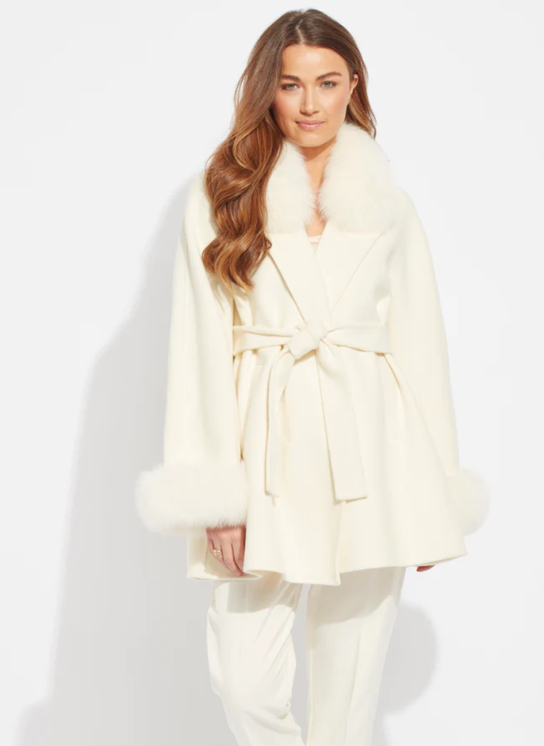 Ivory cashmere coat hot sale