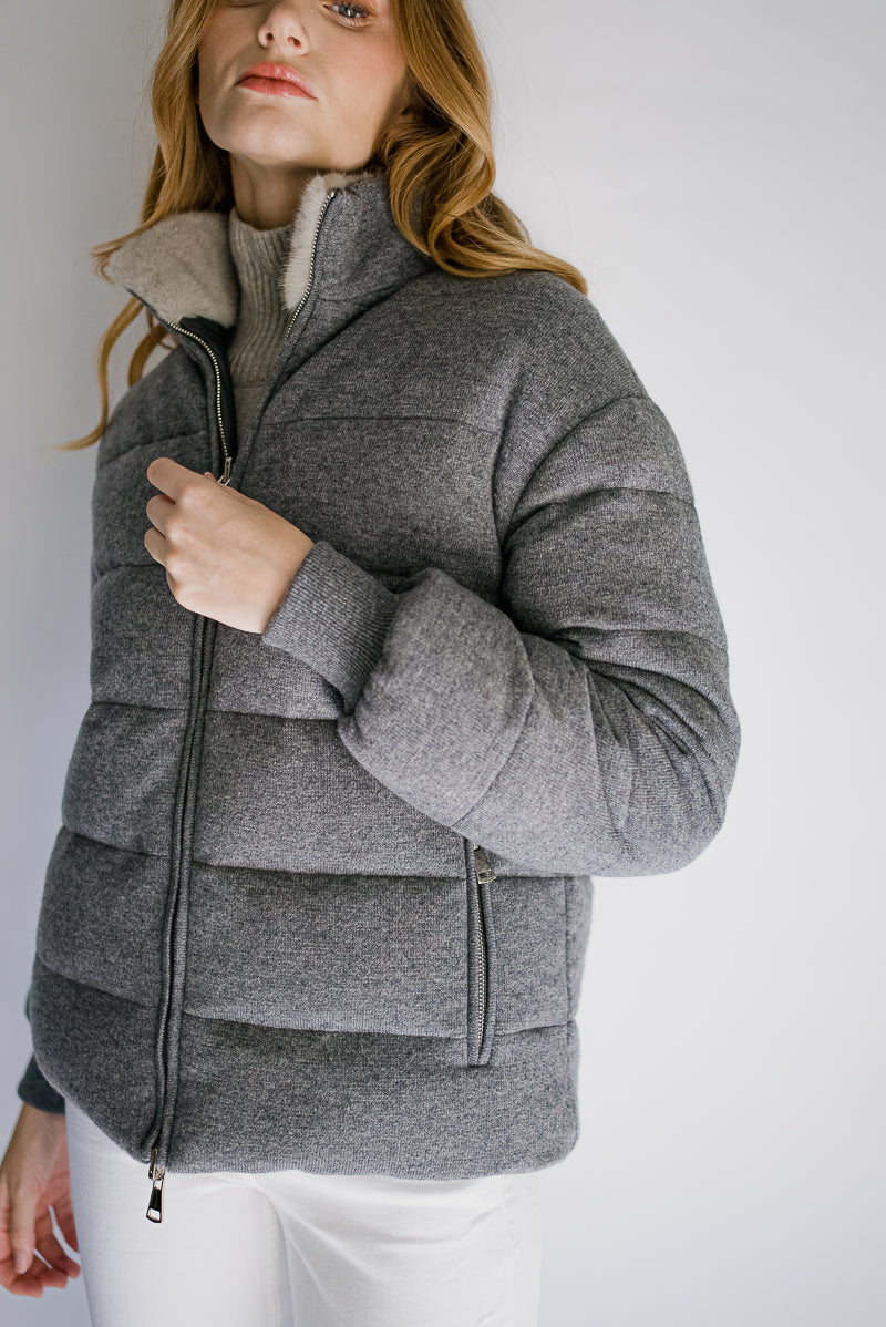 Verbier Cashmere Knitted Puffer Jacket – Constance The Label