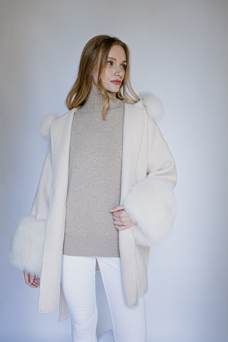 Ophelia Cashmere Coat Cream – Constance The Label