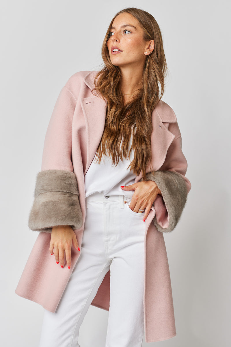 Faubourg Cashmere Coat - Pink – Constance The Label