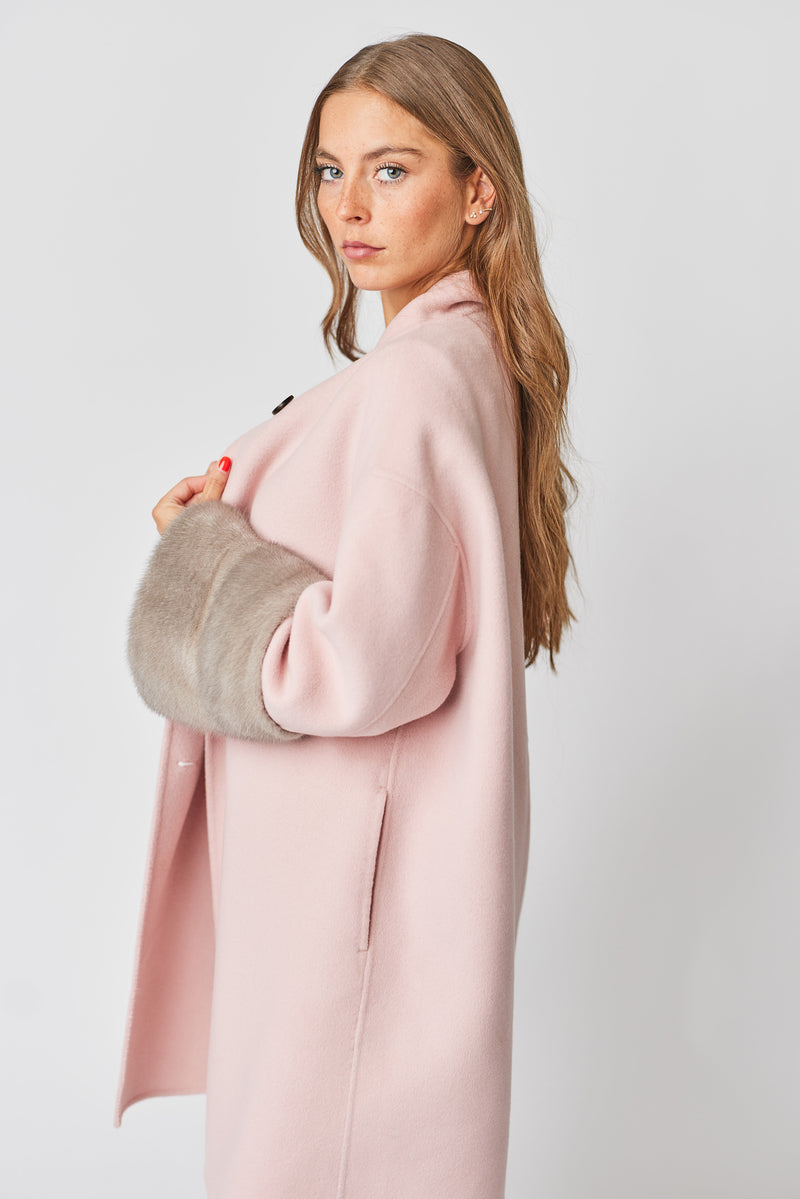 Faubourg Cashmere Coat - Pink – Constance The Label