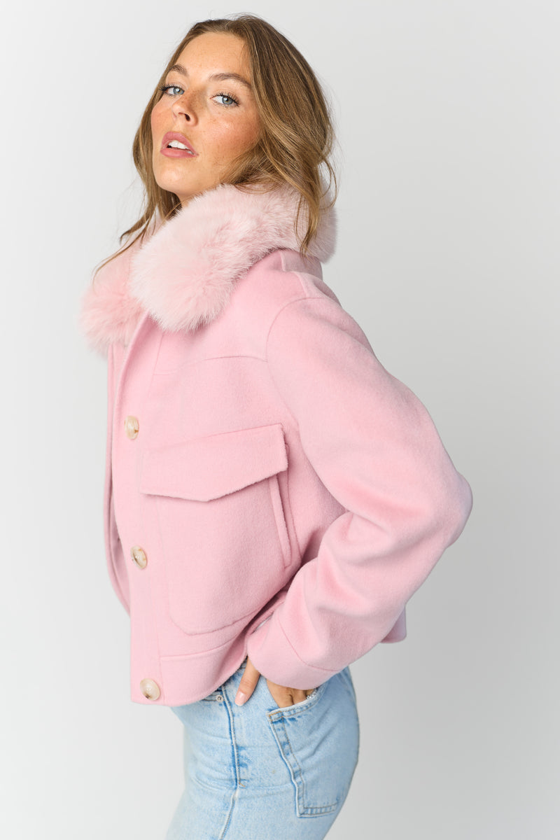 Annabel Cashmere Jacket - Pink