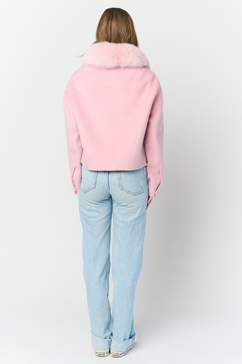 Annabel Cashmere Jacket - Pink