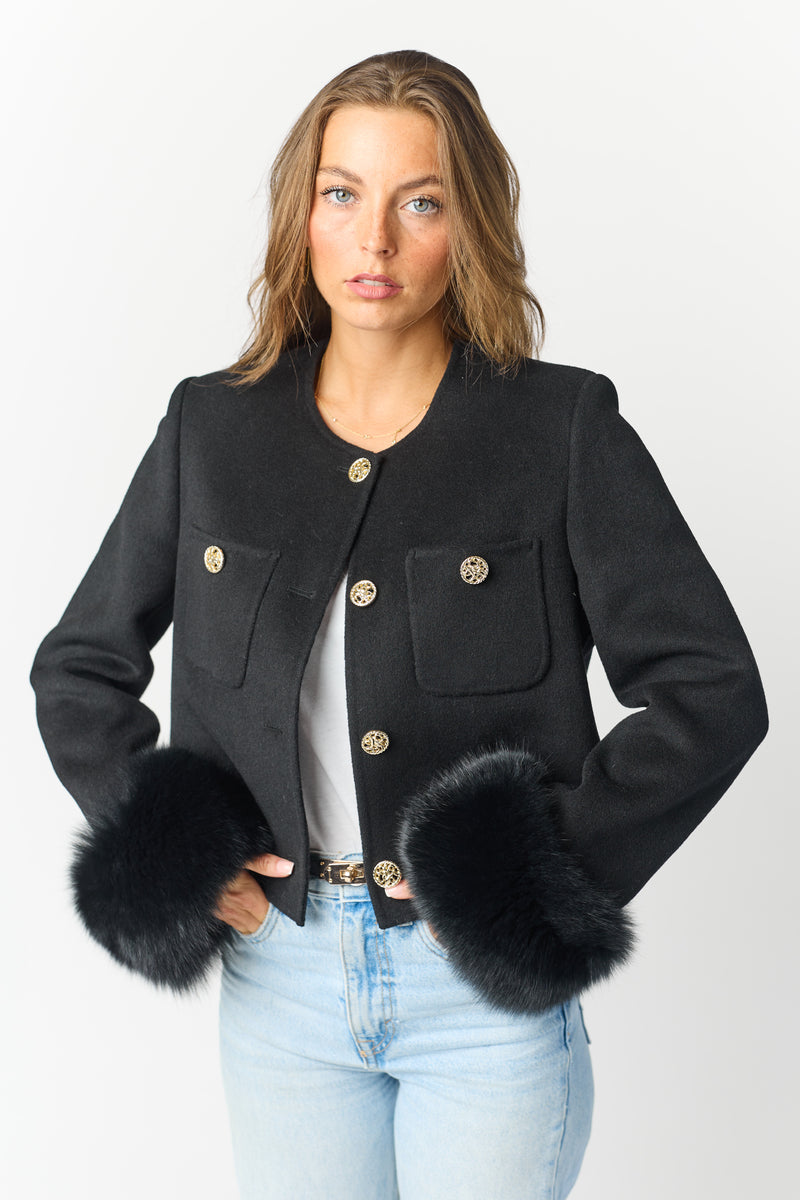 Mathilda Cashmere Jacket - Black