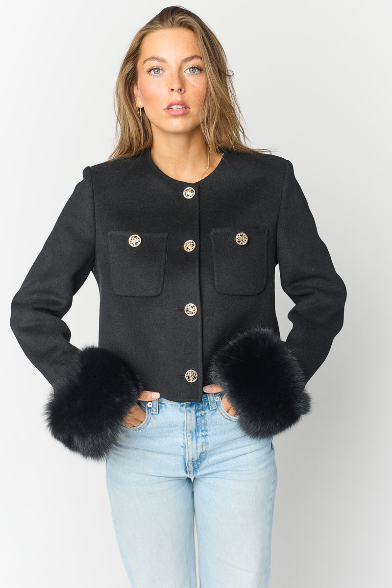 Mathilda Cashmere Jacket - Black