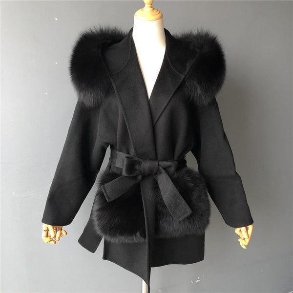 Olympia Cashmere Coat - Black