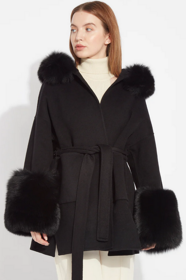 Ophelia Cashmere Coat - Black