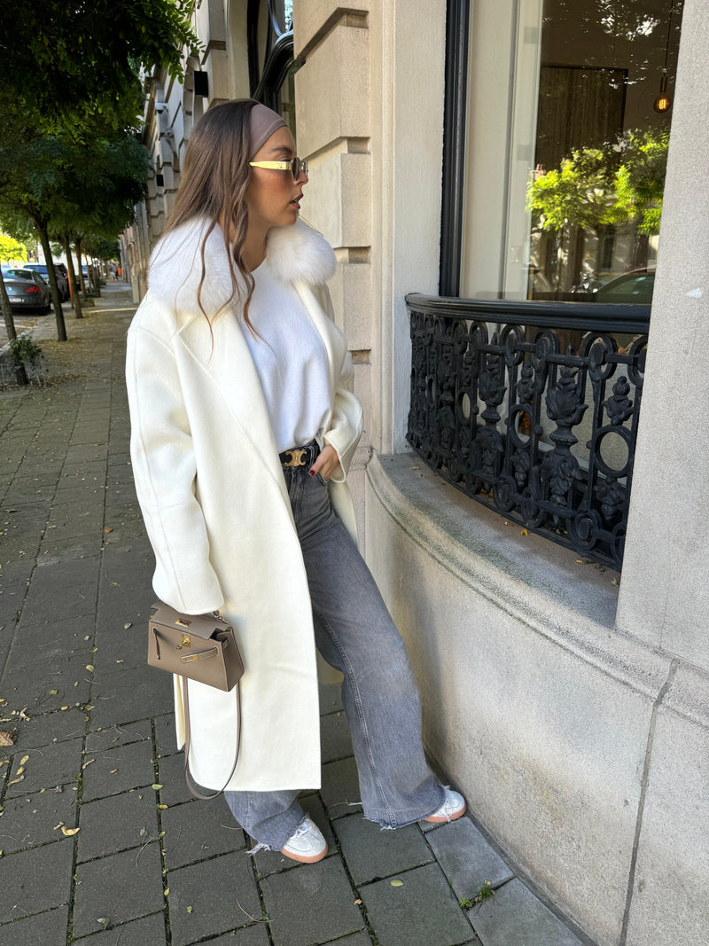 Victoire II Cashmere Coat - Ivory