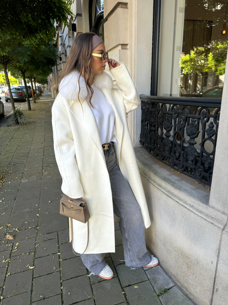 Victoire II Cashmere Coat - Ivory