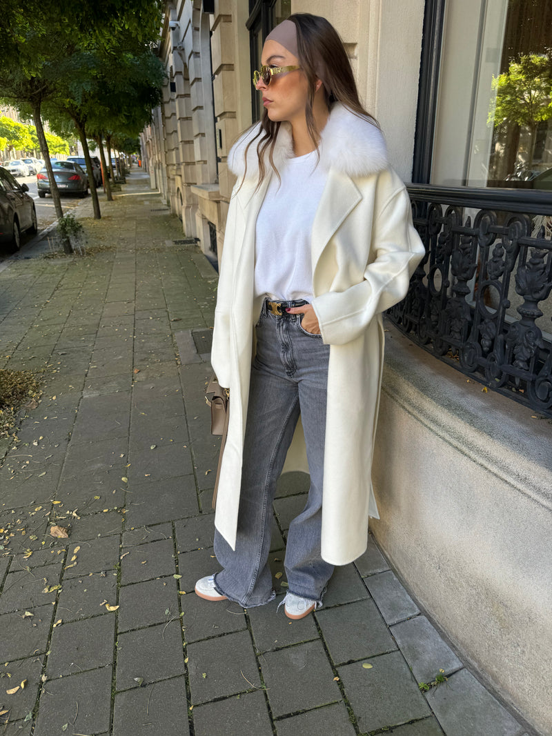 Victoire II Cashmere Coat - Ivory