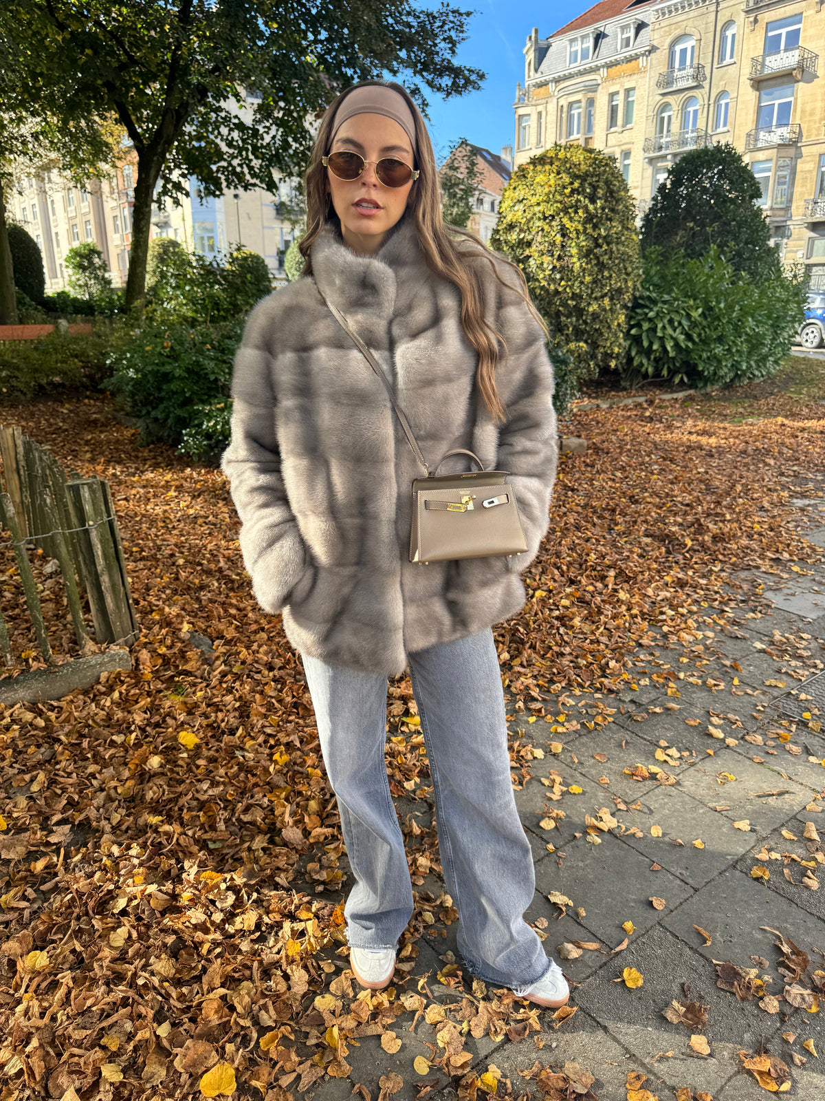 ☆送料・関税込☆THREETIMES★Isabella fur coat★ Isabella Reversible Sculpted Bleached Mink Jacket