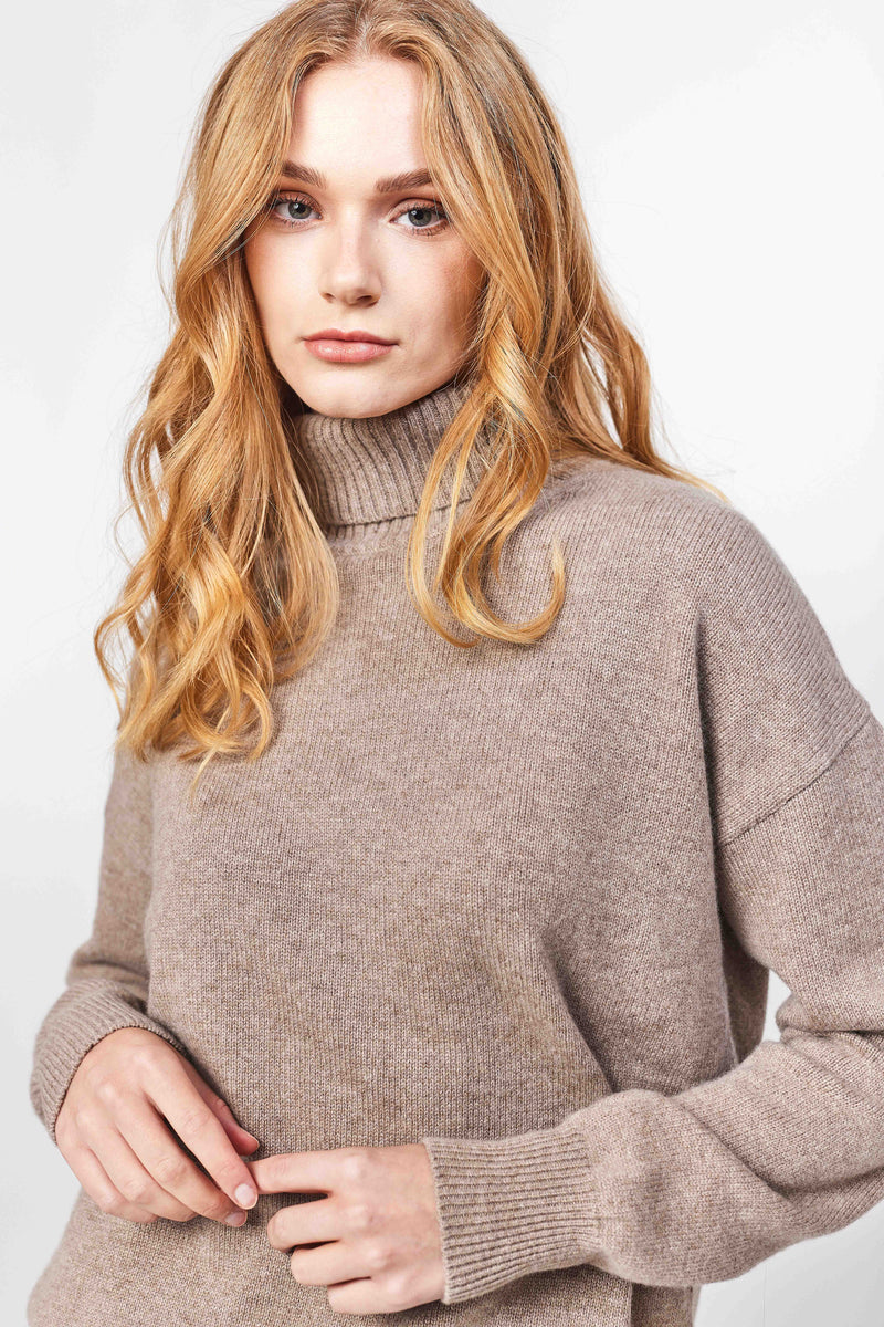 Faubourg Cashmere Sweater - Taupe – Constance The Label