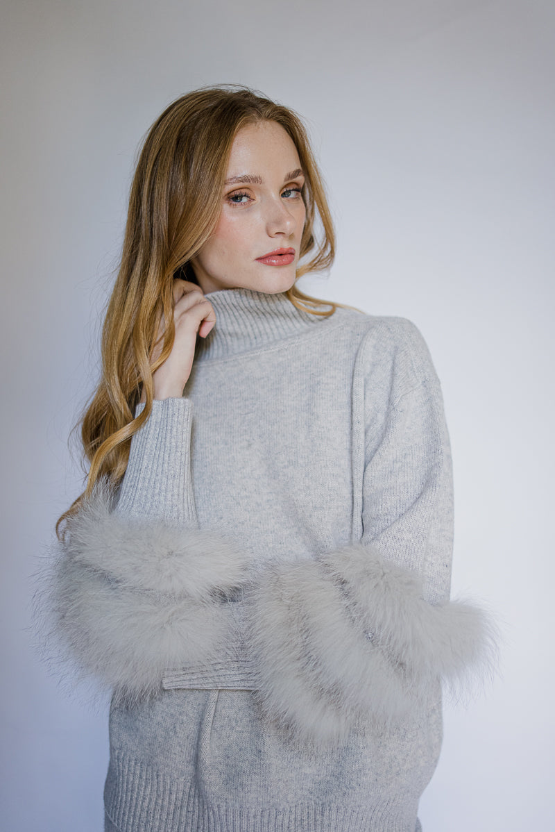 Fluffy on sale cashmere sweater