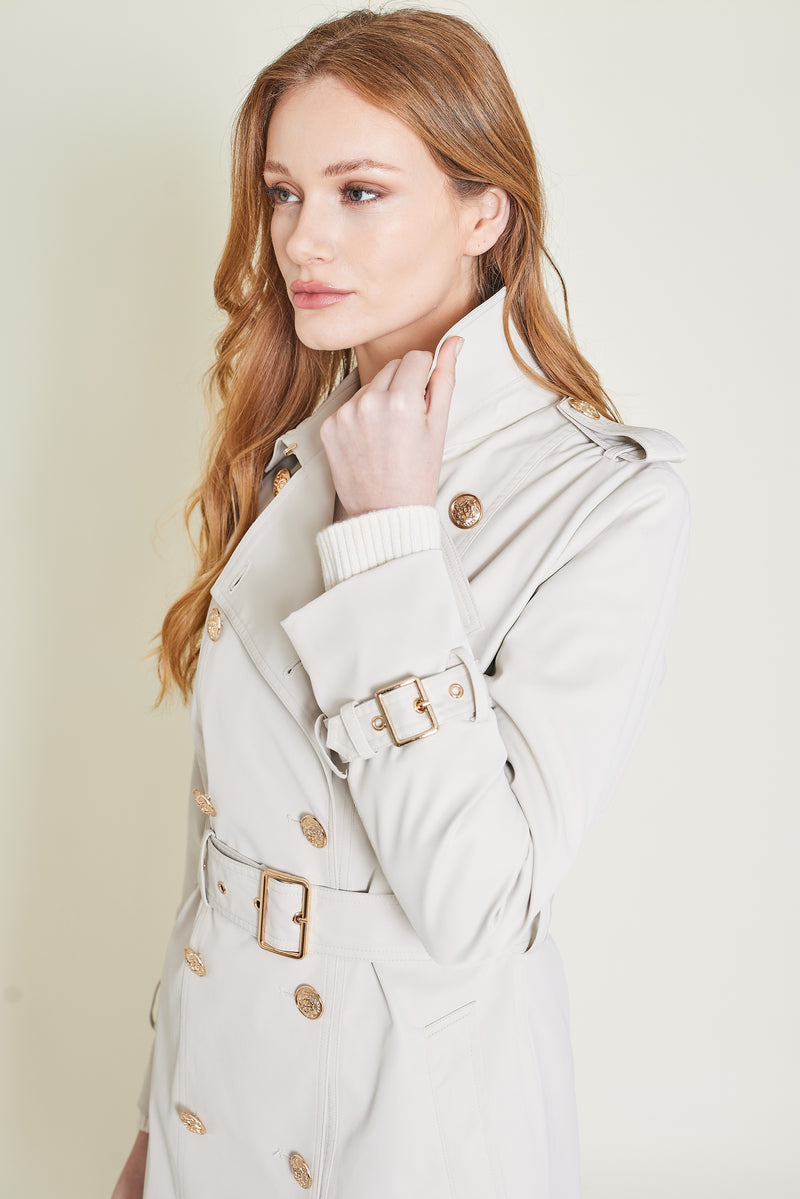 beige trench coat for women